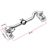 Γάντζος ορειχάλκινος χρυσό 80mm 040-5008 Metalor