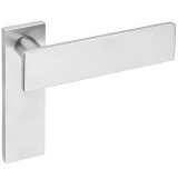 Πόμολα πόρτας με πλάκα υψηλής αισθητικής Due satin chrome dnd με σχεδιασμό του Stefano Boeri Architetti