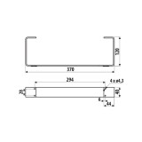 Πόδι Επίπλων - Roline 200 - 120 Ματ Χρυσό 37x12x4cm