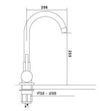 Μπαταρία Νεροχύτη Κλινόμενη Μαύρη Interflex Window 087634