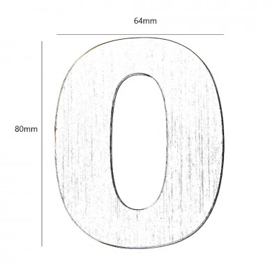 Αριθμός Κατοικιών Αυτοκόλλητος ''Νο0'' 80 x 64 mm., Χρυσό Ματ απο Πλαστικό Darvin 