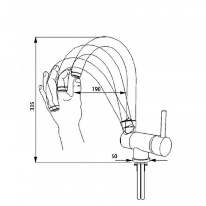 Μπαταρία Νεροχύτη Κλινόμενη Interflex Window 086788 Interfex