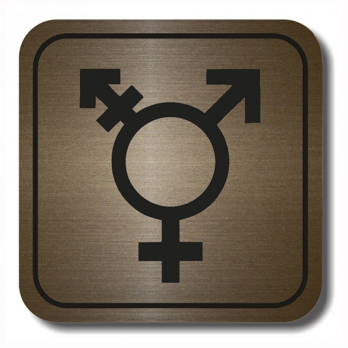 Σήμανση Αυτοκόλλητη Τετράγωνη ''Non-Binary 16'' 11x11 εκ., Μπρονζέ απο Πλαστικό Darvin 1,5mm Νο161322