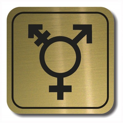 Σήμανση Αυτοκόλλητη Τετράγωνη ''Non-Binary 13'' 11x11 εκ., Χρυσό απο Πλαστικό Darvin 1,5mm Νο131322