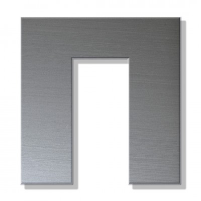 Γράμμα Κατοικιών Αυτοκόλλητο ''Π'' 80 x 64 mm., Inox Ματ απο Πλαστικό Darvin 