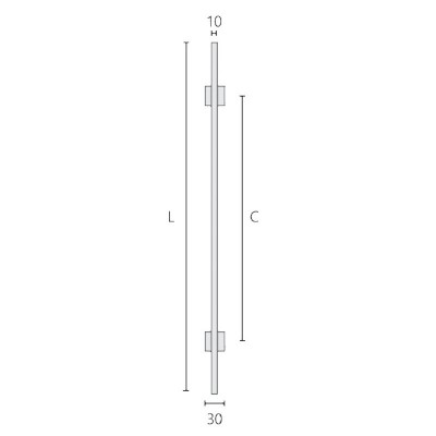 Λαβή εξώπορτας σειρά 3130 Inox Mat (Σε 5 διαστάσεις)