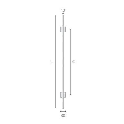 Λαβή εξώπορτας σειρά 3131 Inox Mat (Σε 5 διαστάσεις)