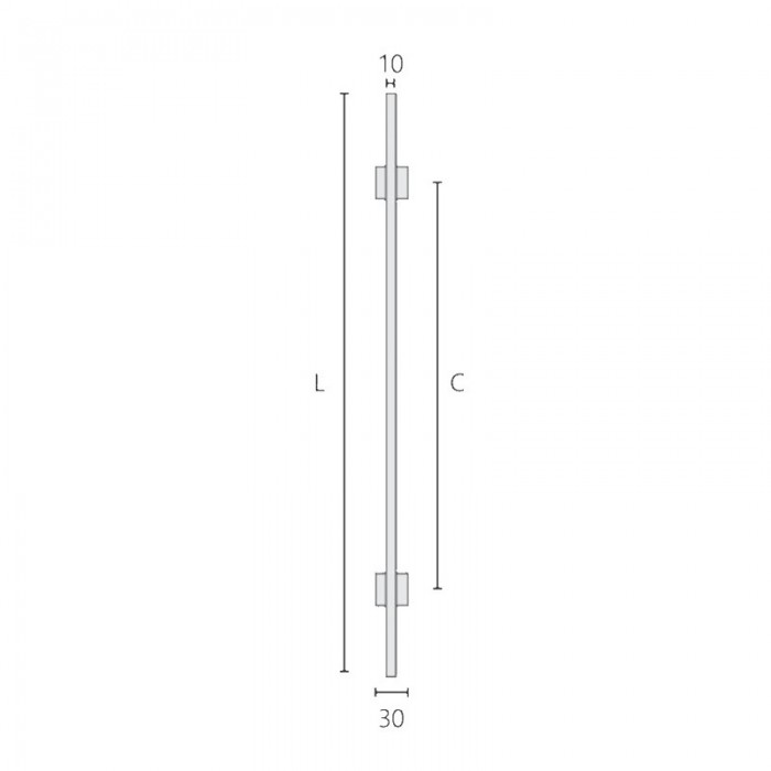 Λαβή εξώπορτας σειρά 3131 Inox Mat (Σε 5 διαστάσεις)