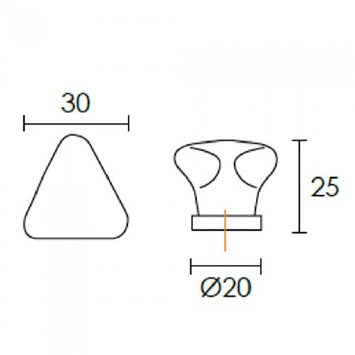 Πόμολα επίπλων Conset C1071 σε Μπλε