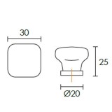 Πόμολα επίπλων Conset C1073 σε Γκρι