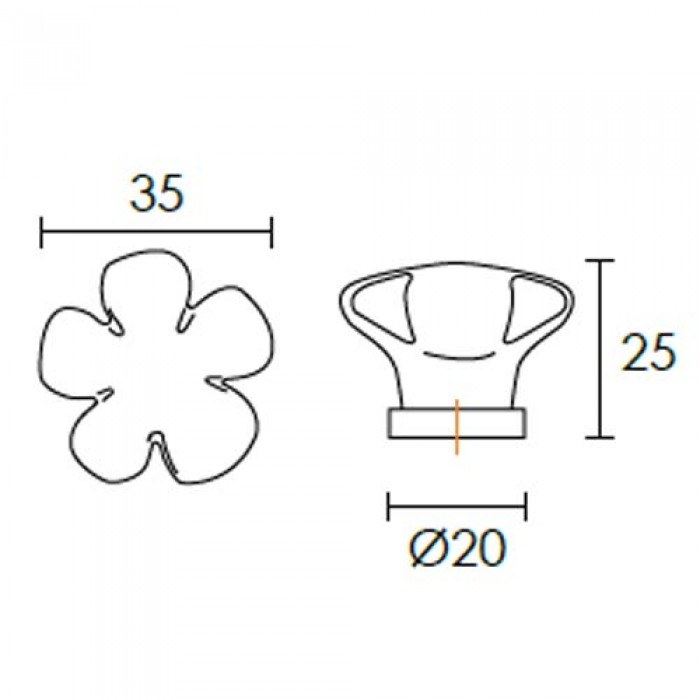 Πόμολα επίπλων Conset C1079 σε Μπλε