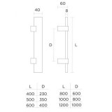 Λαβή εξώπορτας (1 Τεμάχιο) Convex σειρά 1059 σε Ματ Νίκελ - Ανοξείδωτο