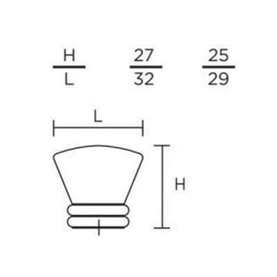 Πόμολα επίπλων Convex 153 σε Ματ Αντικέ