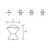 Πόμολα επίπλων Convex 161-29mm σε Ματ Όρο