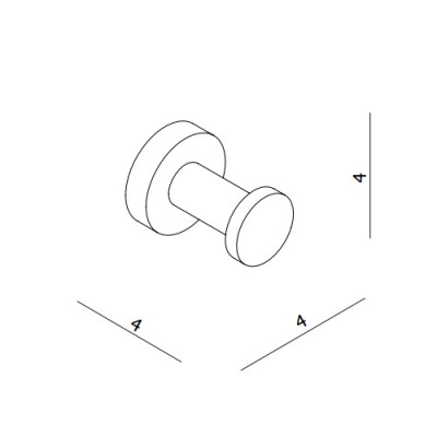 Άγκιστρο Μονό 4 Εκ. Langberger Chrome 21108-31A