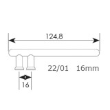 Λαβές επίπλων ΖΩΓΟΜΕΤΑΛ σειρά 22-64/124mm όρο ματ/όρο