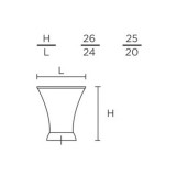 Πόμολα επίπλων Convex 274 σε Ματ Νίκελ