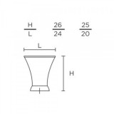 Πόμολα επίπλων Convex 274 σε Ματ Όρο