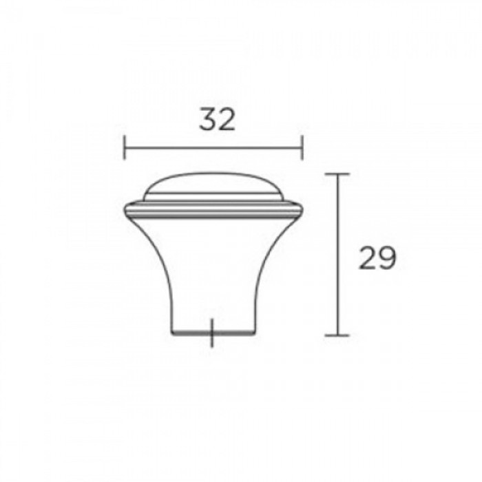 Πόμολα επίπλων Convex 493 σε Ματ Αντικέ S73-A06