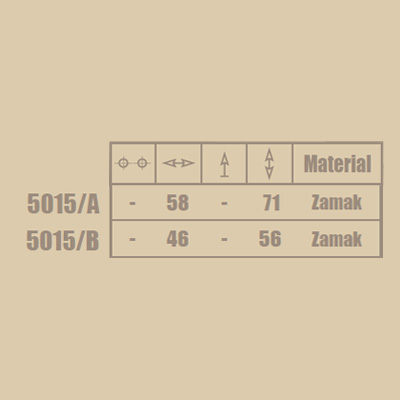 Πόμολα επίπλων GIUSTI σειρά 5015 Μήκος 58mm