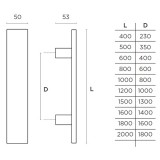 Λαβή εξώπορτας (1 Τεμάχιο) Convex σειρά 669 σε Ματ Αντικέ