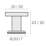 Πόμολα επίπλων σειρά Conset C471 Σατινέ Νίκελ