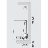 Μεταλλικά Πλαϊνά συρταριού BLUM TandemBox ANTARO 378A500GRD με ολικό ύψος 22,4cm και Βάθος 50cm σε χρώμα Γκρι