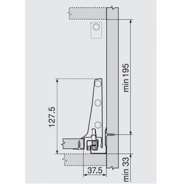 Μεταλλικά Πλαϊνά συρταριού BLUM TandemBox ANTARO 378A500GRD με ολικό ύψος 22,4cm και Βάθος 50cm σε χρώμα Γκρι