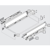 Μεταλλικά Πλαϊνά συρταριού BLUM TandemBox ANTARO 378A500GRM με ύψος 8,3cm και Βάθος 50cm σε χρώμα Γκρι