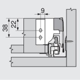 Μεταλλικά Πλαϊνά συρταριού BLUM TandemBox ANTARO 378A500GRN με ύψος 6,8cm και Βάθος 50cm σε χρώμα Γκρι