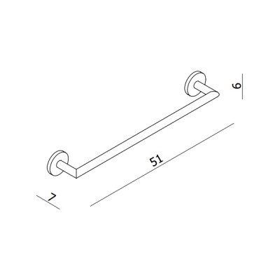 Πετσετοκρεμάστρα Langberger 108 series 21108-01A χρώμιο 45 cm