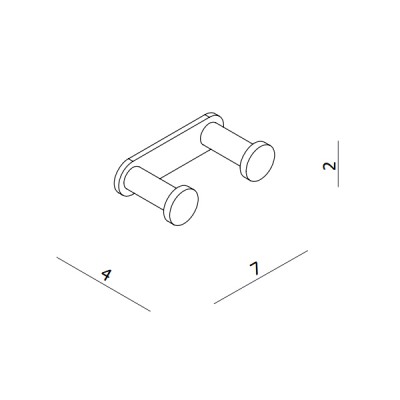 Κρεμάστρα 2 αγκίστρων Langberger 280 series 21280-32A χρώμιο