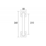 Λαβή εξώπορτας (1 Τεμάχιο) Convex σειρά 865 260mm σε Ματ Αντικέ