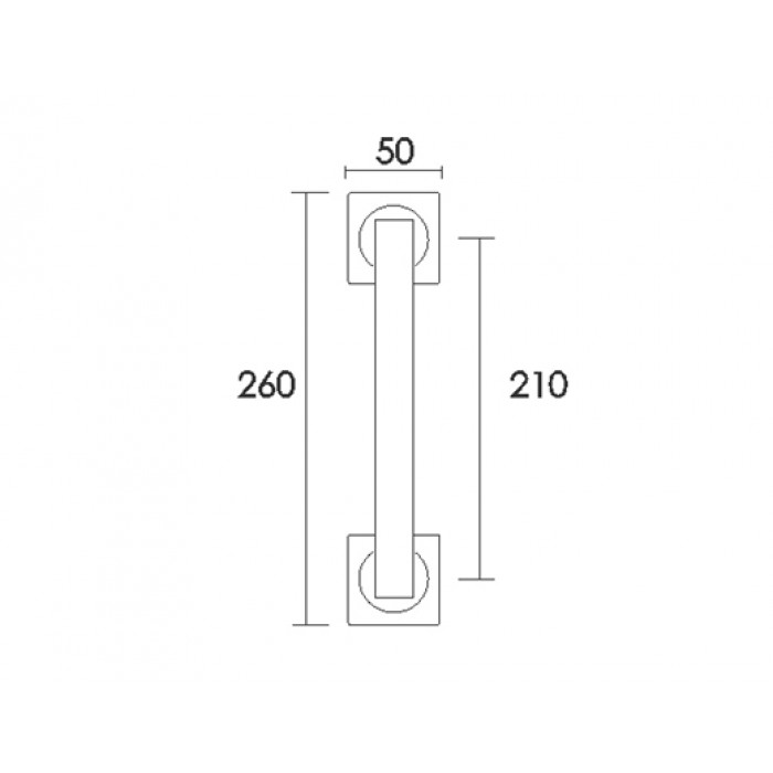 Λαβή εξώπορτας (1 Τεμάχιο) Convex σειρά 865 260mm σε Ματ Αντικέ