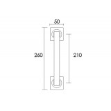 Λαβή εξώπορτας (1 Τεμάχιο) Convex σειρά 895 L260mm σε Ματ Νίκελ-Χρώμιο