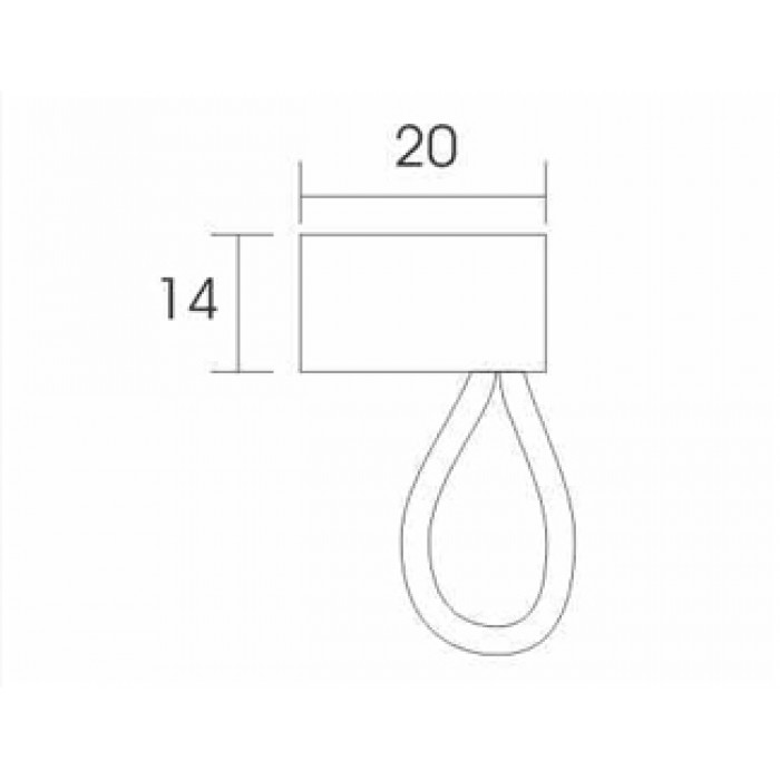 Πόμολα επίπλων Convex 813 σε Ματ Νίκελ-Καφέ Δέρμα