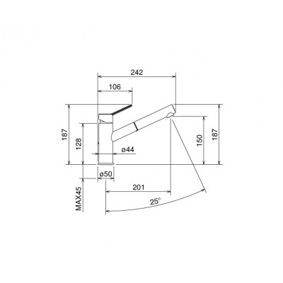 Μπαταρία κουζίνας LaTorre Newpro 42181-100 Χρώμιο