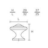 Πόμολα επίπλων Convex 395 σε Ματ Όρο